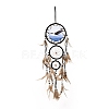 Indian Style ABS Woven Web/Net with Feather Pendant Decorations AJEW-B016-04A-1
