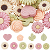 20Pcs 10 Styles Silicone Focal Beads SIL-PA0001-17-1