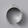 304 Stainless Steel Open Cuff Finger Ring Components X-STAS-WH0029-40B-P-2