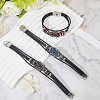 3Pcs 3 Colors Alloy & Leather Cord Bracelets for Men Women BJEW-CL0001-25-4