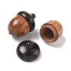 Wooden Acorn Box Jewelry Pendants WOOD-WH0022-06D-2