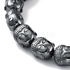 Non-Magnetic Synthetic Hematite Beaded Stretch Bracelets BJEW-H589-01H-2