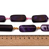 Natural Banded Agate Beads Strands G-H342-B06-01-5