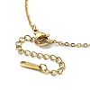Golden Brass with Cubic Zirconia Heart Pendant Necklace NJEW-JN04592-4