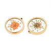 304 Stainless Steel Epoxy Resin Pendants STAS-T072-21-3