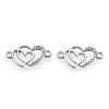 Alloy Rhinestone Links connectors ALRI-Q065-23P-2