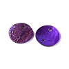 Spray Painted Natural Akoya Shell Connector Charms LS-BSHE-S304-17D-2