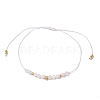 Natural Round Moonstone Beads Braided Bead Bracelets for Women BJEW-JB11655-02-2