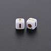 Opaque White Acrylic Beads MACR-Q242-010I-2