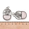 Natural Rose Quartz Bag Pendants G-Q163-06AS-05-3