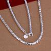 Popular Silver Color Plated Brass Twisted Chain Necklaces For Men NJEW-BB12746-20A-1