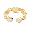 Heart Real 18K Gold Plated Cuff Rings for Girl Women Gift ZIRC-C021-05G-3