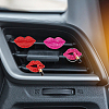6Pcs 6 Styles Lip Shape Alloy Rhinestone Air Vent Clips AJEW-FH0004-67-6