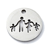 Non-Tarnish 304 Stainless Steel Charms STAS-C097-35P-1