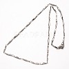 304 Stainless Steel Bar Link Chains Necklaces NJEW-O066-17P-2