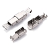Non-Tarnish Smooth Surface 201 Stainless Steel Watch Band Clasps X-STAS-R063-64-2