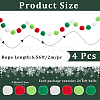 4Pcs Pom Pom Ball with Polyester Cord Hanging Banners AJEW-CP0009-76C-2