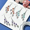 3 Pairs 3 Style Natural & Synthetic Mixed Gemstone Dangle Earrings EJEW-TA00378-2
