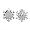 Christmas Ornaments Alloy Snowflake Pendant Cabochon Settings TIBEP-O006-29AS-2