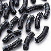 Opaque Spray Painted Acrylic Beads MACR-S372-002F-B01-1