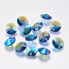 Faceted Glass Rhinestone Charms X-RGLA-F049-8mm-206PS-1