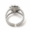 Tarnish Resistant 304 Stainless Steel Sun Open Cuff Ring Settings RJEW-B027-23P-3