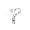 Heart Alloy Swivel Clasps X-HEAR-PW0001-157D-1