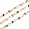 3.28 Feet Natural Multicolor Tourmaline Handmade Beaded Chains X-CHC-K008-A03-1