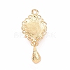 Alloy Cameo Oval Resin Pendants ENAM-M055-38G-01-2