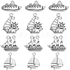 56Pcs 4 Styles Tibetan Style Alloy Pendants PALLOY-SC0004-35-1