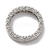 Rack Plating Brass with Cubic Zirconia Bead Frame KK-S406-09B-P-1