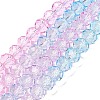 Transparent Painted Glass Beads Strands LS-DGLA-A034-T8mm-A22-2