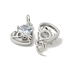 Brass Micro Pave Cubic Zirconia Pendants KK-K378-02P-2