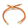 Braided Cotton Cord Slider Bracelet Making MAK-R001-01G-28-1