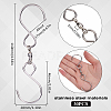 30Pcs Stainless Steel Spinning S Shaped Hooks AJEW-SP0001-43-2