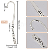 12Pcs Tibetan Style Alloy Bookmarks Findings with Hole PALLOY-SC0004-30-2