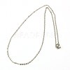 304 Stainless Steel Women Chain Necklaces NJEW-C079-01C-1