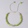 Adjustable Retro Boho Vintage Square Dyed Natural Imperial Jasper Braided Bead Bracelets for Women Men RP7679-11-1