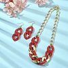 Acrylic Chains Jewelry Set SJEW-JS01288-01-4