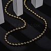 Rack Plating Brass Ball Chain Necklaces for Women NJEW-A035-04G-02-3