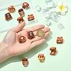 12Pcs 6 Styles Cartoon Coffee Theme Resin Lapel Pin Backs JEWB-CJ0003-04-4