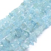 Natural Aquamarine Beads Strands X-G-P332-75-1