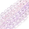 Transparent Painted Glass Beads Strands X1-DGLA-A034-T8mm-A05-2