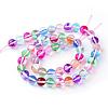 Synthetic Moonstone Beads Strands G-R375-6mm-B08-2