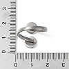 Non-Tarnish 304 Stainless Steel Open Cuff Ring Findings X-STAS-E124-05A-P-4