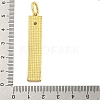 Real 18K Gold Plated Brass Micro Pave Cubic Zirconia Pendants KK-R159-07D-G-3