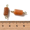 Natural Red Aventurine Connector Charms FIND-C046-10A-G-3