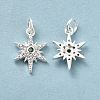 Rack Plating Brass Micro Pave Cubic Zirconia Pendants LS-KK-E081-10S-3