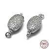 Anti-Tarnish Rhodium Plated 925 Sterling Silver Box Clasps STER-L057-011P-5