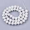 Spray Painted Natural Lava Rock Beads Strands G-N0324-C-10-2